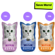 Kit Cat Classic Tuna, Chicken & Tuna and Tuna & Salmon Fish Cat Wet Food Combo on Sale