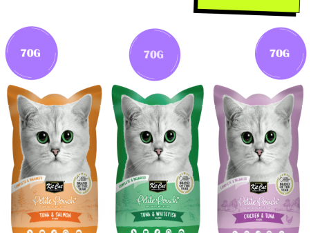 Kit Cat Tuna & White Fish, Chicken & Tuna, Tuna & Salmon Fish Cat Wet Food Combo For Sale