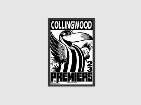 COLLINGWOOD MAGPIES OFFICIAL WEG ART 2023 FRAMED POSTER Sale