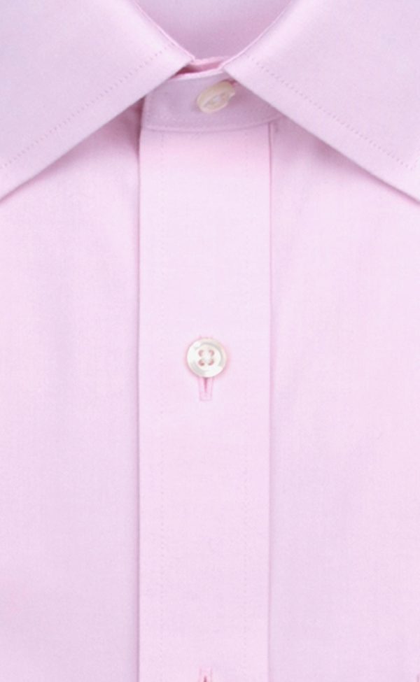 Tailored Fit Pink Solid Spread Collar Supima® Cotton Non-Iron Pinpoint Oxford Dress Shirt Online