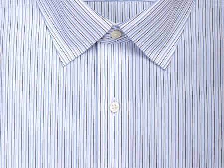 Classic Fit Blue & Navy Multi Stripe Spread Collar  Supima® Cotton Non-Iron Broadcloth Dress Shirt (B T) For Cheap