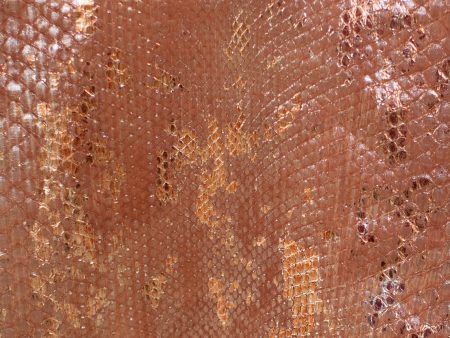 2.3 M Front Cut Copper and Rust Metallic Python Leather Discount