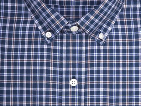 Classic Fit Blue Multi Plaid Twill Button-Down Collar Supima® Cotton Non-Iron Sport Shirt (B T) For Cheap