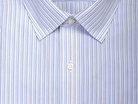 Classic Fit Blue & Navy Multi Stripe Spread Collar  Supima® Cotton Non-Iron Broadcloth Dress Shirt Hot on Sale