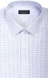 Classic Fit Blue   Navy Check Spread Collar  Supima® Cotton Non-Iron Broadcloth Dress Shirt Online