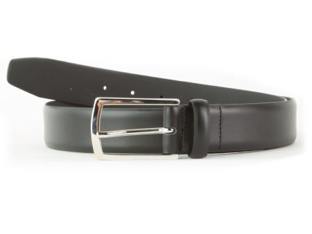 Black Feather Edge Belt Cheap