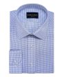 Tailored Fit Sky Oxford Check Spread Collar Non-Iron Dress Shirt Online now