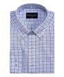 Classic Fit Blue   Sky Plaid Button-Down Collar Non-Iron Sport Shirt For Cheap