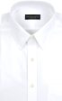 Tailored Fit White Solid Point Collar Supima® Cotton Non-Iron Pinpoint Oxford Dress Shirt For Sale