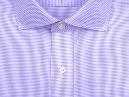 Classic fit Purple Houndstooth English Spread Collar Supima® Cotton Non-Iron Twill Dress Shirt Online