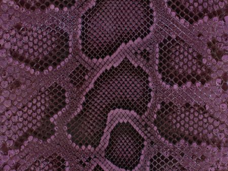 1.4 M Front Cut Purple Glazed with Natural Markings Python Leather For Cheap