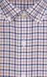 Tailored Fit Tan   Navy Twill Check Supima® Cotton Non-Iron Button-Down Collar Sport Shirt Online