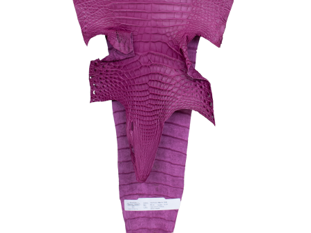 28 cm Grade 2 3 Magenta Matte Farm American Alligator Leather - Tag: FL22-0030074 Supply