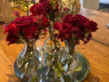 Three Single Stem Glass Vases For Cheap