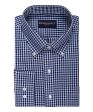 Tailored Fit Sky Navy large Gingham Button-Down Collar Supima® Non-Iron Cotton Broadcloth Sport Shirt Online Sale