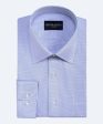 Classic Fit Blue   Navy Microcheck Spread Collar  Non-Iron Broadcloth Dress Shirt Online