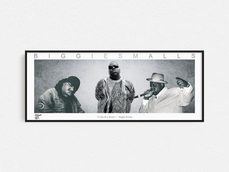 BIGGIE SMALLS PANORAMIC COLLAGE PRINT SIGNED FRAMED WINGS Supply