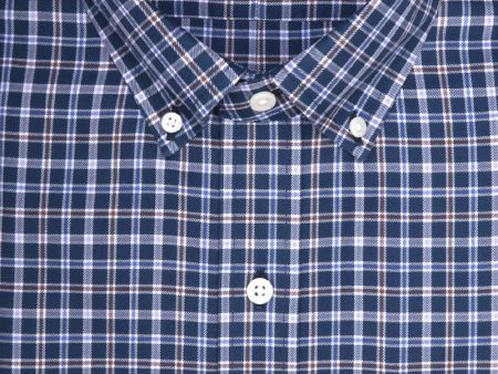 Classic Fit Blue Multi Plaid Twill Button-Down Collar Supima® Cotton Non-Iron Sport Shirt on Sale