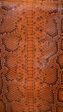 2.16 M Back Cut Orange Matte with Natural Marking Python Leather Cheap