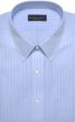 Classic Fit Blue Stripe Point Collar Supima® Cotton Non-Iron Broadcloth Dress Shirt Hot on Sale