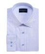 Tailored Fit Sky Framed Check Spread Collar Non-Iron Dress Shirt Online