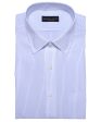 Tailored Fit White Ground Blue Stripe Spread Collar  Supima® Cotton Non-Iron Broadcloth Online Hot Sale