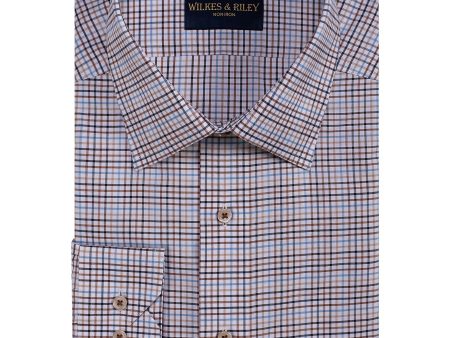 Tailored Fit Spice Tattersall Spread Collar Non-Iron Dress Shirt Supply