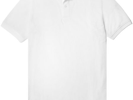 White Piqué Polo For Cheap