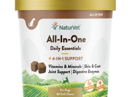 15% OFF: NaturVet All-In-One Soft Chew Supplement For Dogs 60 count For Sale